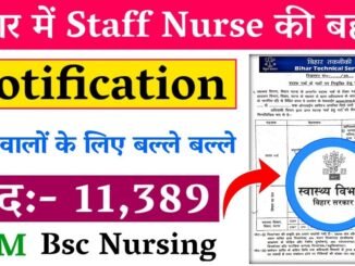 BTSC Staff Nurse Recruitment 2025 Notification PDF Download